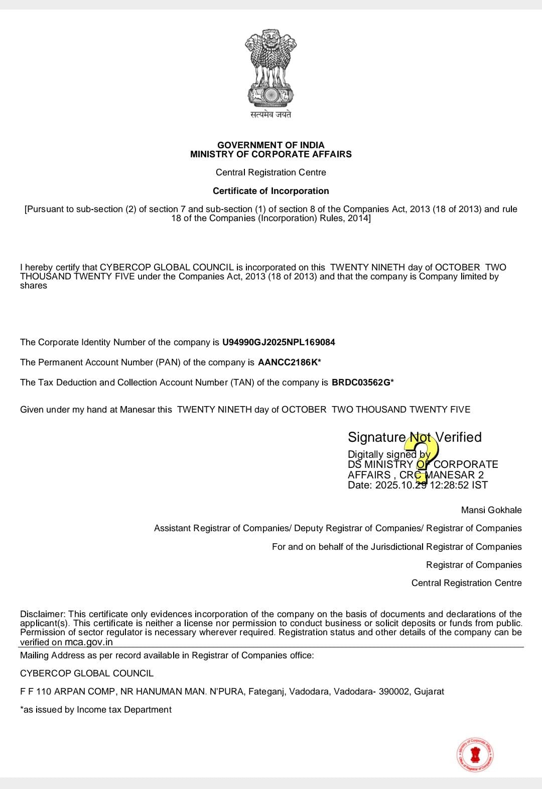 Certificate-of-Incorporation-CyberCop-Global-Council